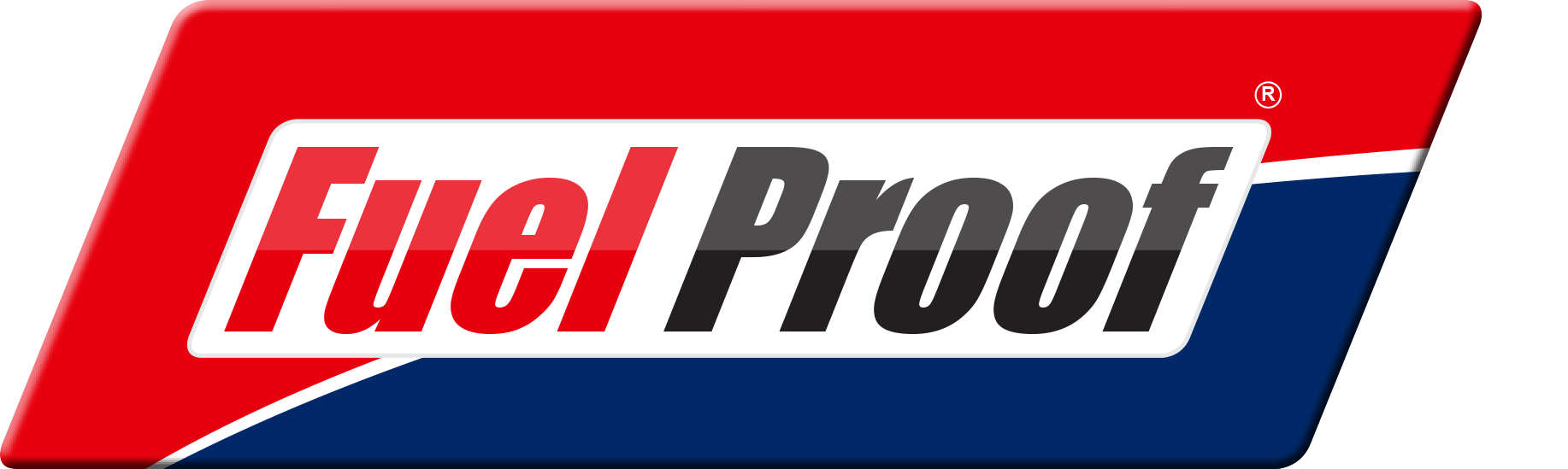 The red, white and blue logo of Fuel Proof USA.