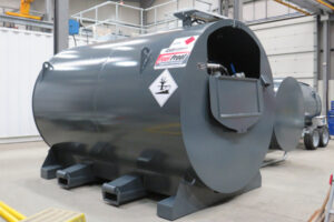 A Fuel Proof 4,500 Litre Fuelstore diesel tank in our Assembly facility